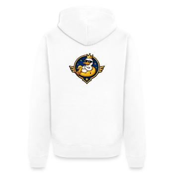 Roi Canard avec des lunettes de soleil - Veste à capuche bio Premium Unisexe - blanc - Dos - Thijin (182cm)