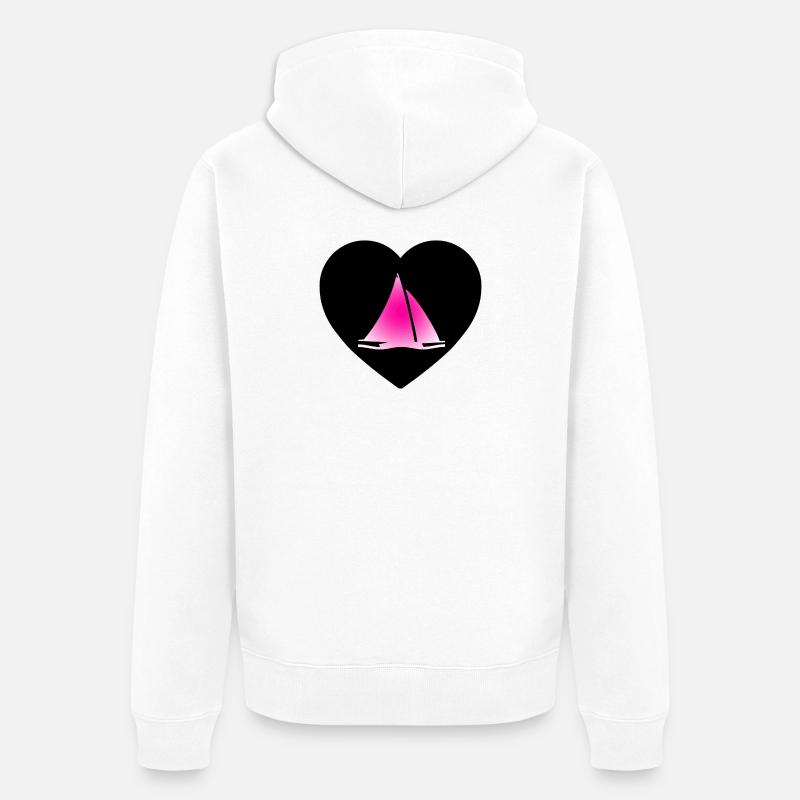 Voile - Veste à capuche bio Premium Unisexe - blanc