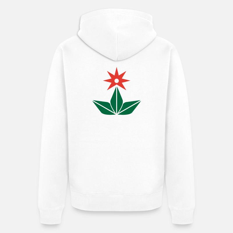 Astroflora_zero - Veste à capuche bio Premium Unisexe - blanc