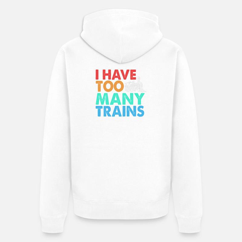 Modelleisenbahn Modellbau Modellbauer - Unisex Premium Bio Zip Hoodie - Weiß