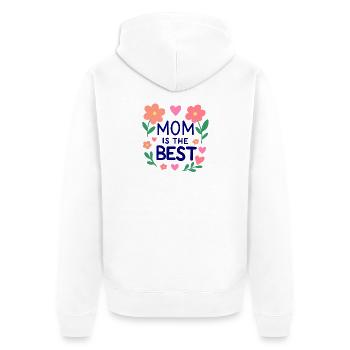 MAMAN EST LA MEILLEURE - Veste à capuche bio Premium Unisexe - blanc - Dos - Thijin (182cm)