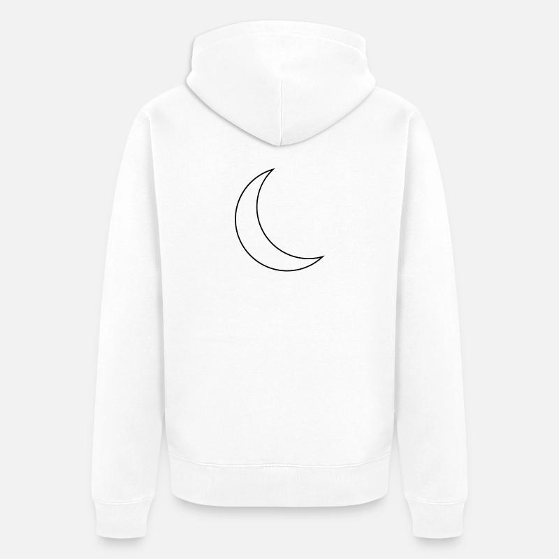 Croissant de Lune - Veste à capuche bio Premium Unisexe - blanc