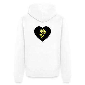 Fleur - Veste à capuche bio Premium Unisexe - blanc - Dos - Thijin (182cm)
