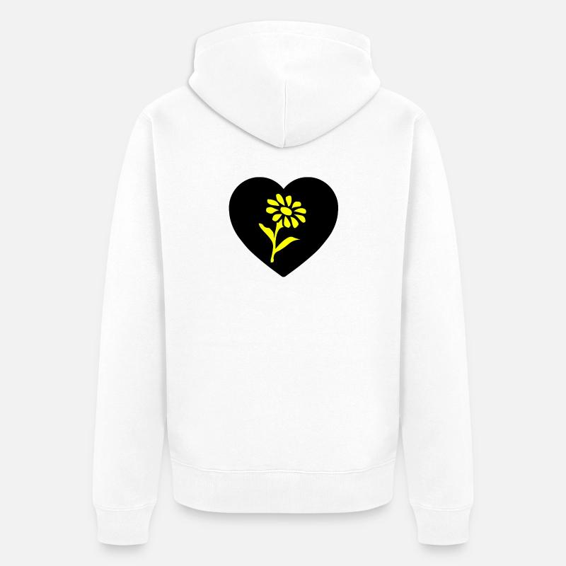 Fleur - Veste à capuche bio Premium Unisexe - blanc