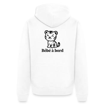 Sticker Autocollant pour Voiture tigre bébé à Bord - Veste à capuche bio Premium Unisexe - blanc - Dos - Thijin (182cm)