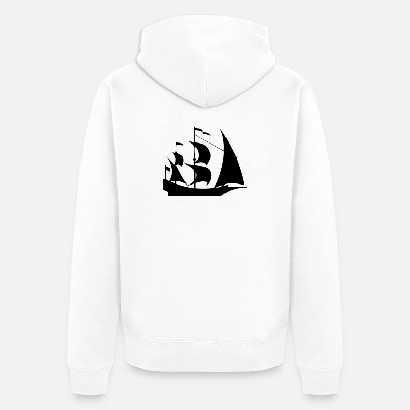 Voile - Veste à capuche bio Premium Unisexe - blanc