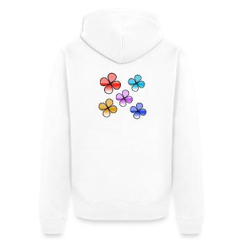 Fleur - Veste à capuche bio Premium Unisexe - blanc - Dos - Thijin (182cm)