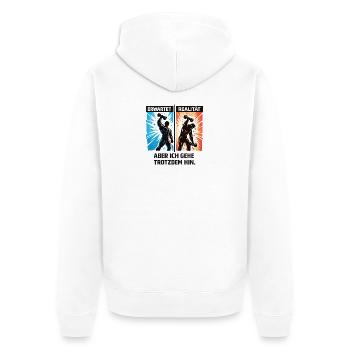 Gym Humor Fitness Geschenk lustig Spruch Training - Unisex Premium Bio Zip Hoodie - Weiß - Hinten - Thijin (182cm)