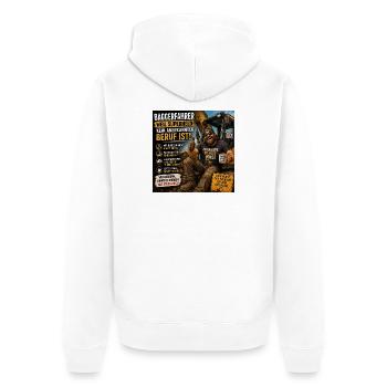 Baggerfahrer Humor Spruchshirt - Unisex Premium Bio Zip Hoodie - Weiß - Hinten - Thijin (182cm)
