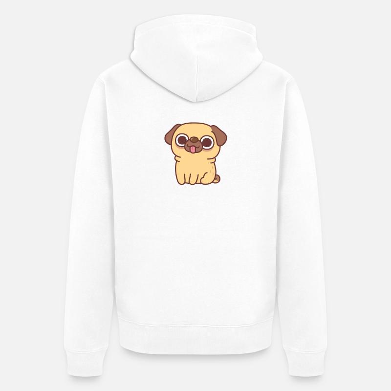 Carlin Faon assis mignon - Veste à capuche bio Premium Unisexe - blanc