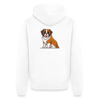 Saint-Bernard (bande dessinée) - Veste à capuche bio Premium Unisexe - blanc - Dos - Thijin (182cm)