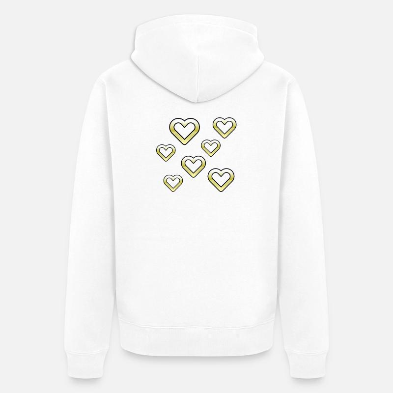 Cœur - Veste à capuche bio Premium Unisexe - blanc
