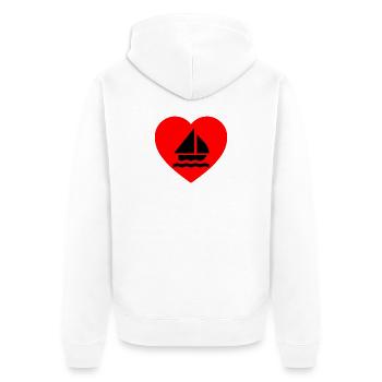 Sail - Unisex Premium Organic Zip Hoodie - white - Back - Thijin (182cm)