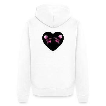 Fleur - Veste à capuche bio Premium Unisexe - blanc - Dos - Thijin (182cm)