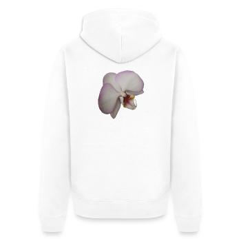 Elegant_Pale_Lavender_Phalaenopsis_Moth_Orchid - Veste à capuche bio Premium Unisexe - blanc - Dos - Thijin (182cm)