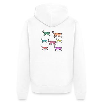 félin - Veste à capuche bio Premium Unisexe - blanc - Dos - Thijin (182cm)