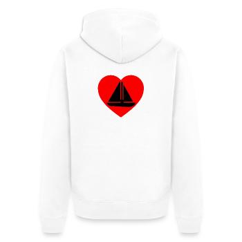 Sail - Unisex Premium Organic Zip Hoodie - white - Back - Thijin (182cm)