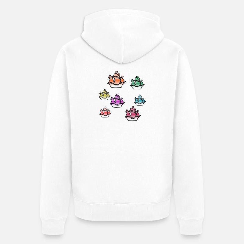 Voile - Veste à capuche bio Premium Unisexe - blanc
