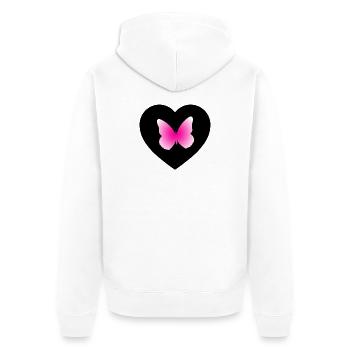 Papillon - Veste à capuche bio Premium Unisexe - blanc - Dos - Thijin (182cm)