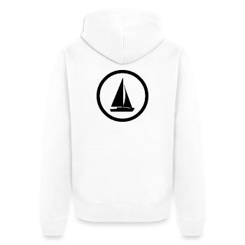 Sail - Unisex Premium Organic Zip Hoodie - white - Back - Thijin (182cm)