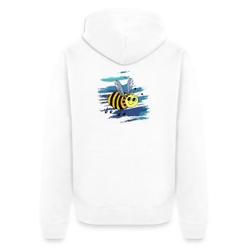 Insekt - Unisex Premium Bio Zip Hoodie - Weiß - Hinten - Thijin (182cm)