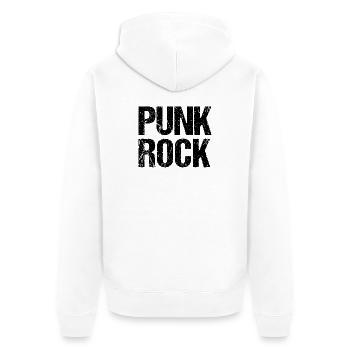 Design du logo Punk Rock vieilli - Veste à capuche bio Premium Unisexe - blanc - Dos - Thijin (182cm)