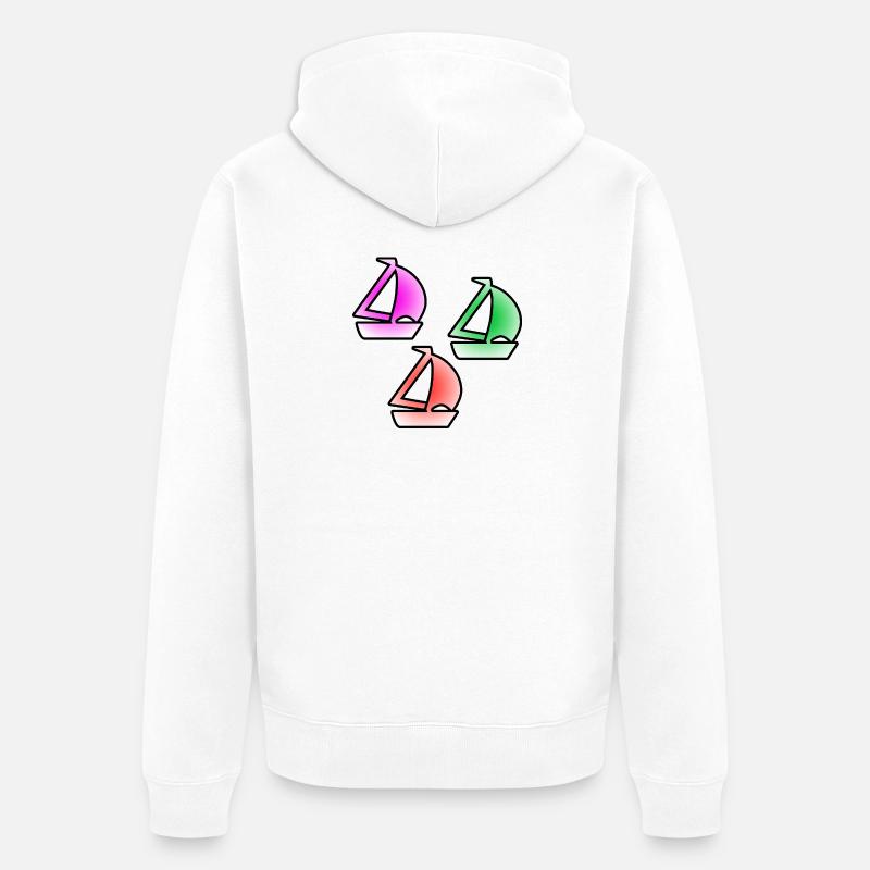 Voile - Veste à capuche bio Premium Unisexe - blanc