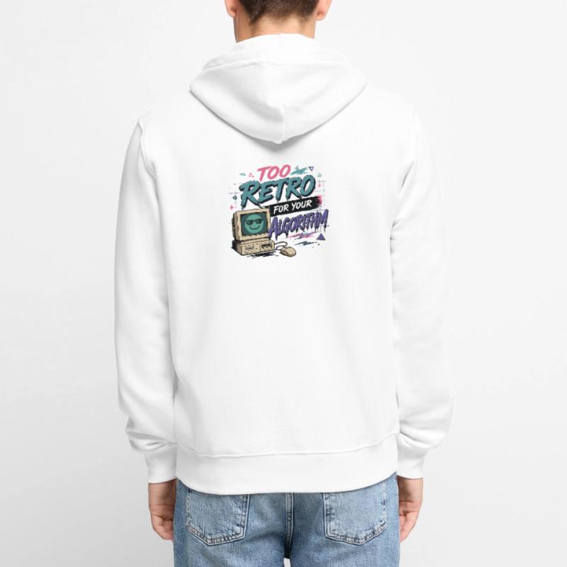 Retro Computer Algorithm Vintage Humor Unisex Premium Bio Zip Hoodie