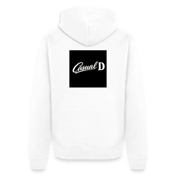 Écriture D Vintage Casual - Veste à capuche bio Premium Unisexe - blanc - Dos - Thijin (182cm)