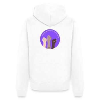 Autonomisation pour tous - Veste à capuche bio Premium Unisexe - blanc - Dos - Thijin (182cm)