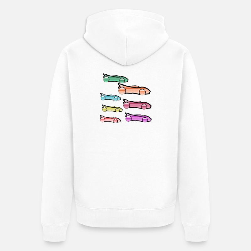 Automobiles - Veste à capuche bio Premium Unisexe - blanc