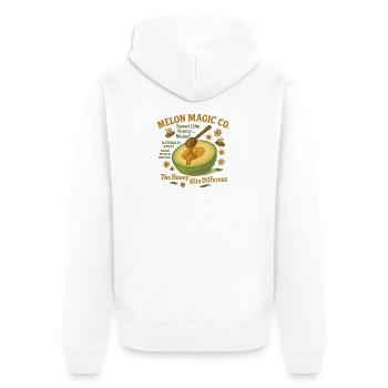 Illustration magique Melon Honey - Veste à capuche bio Premium Unisexe - blanc - Dos - Thijin (182cm)