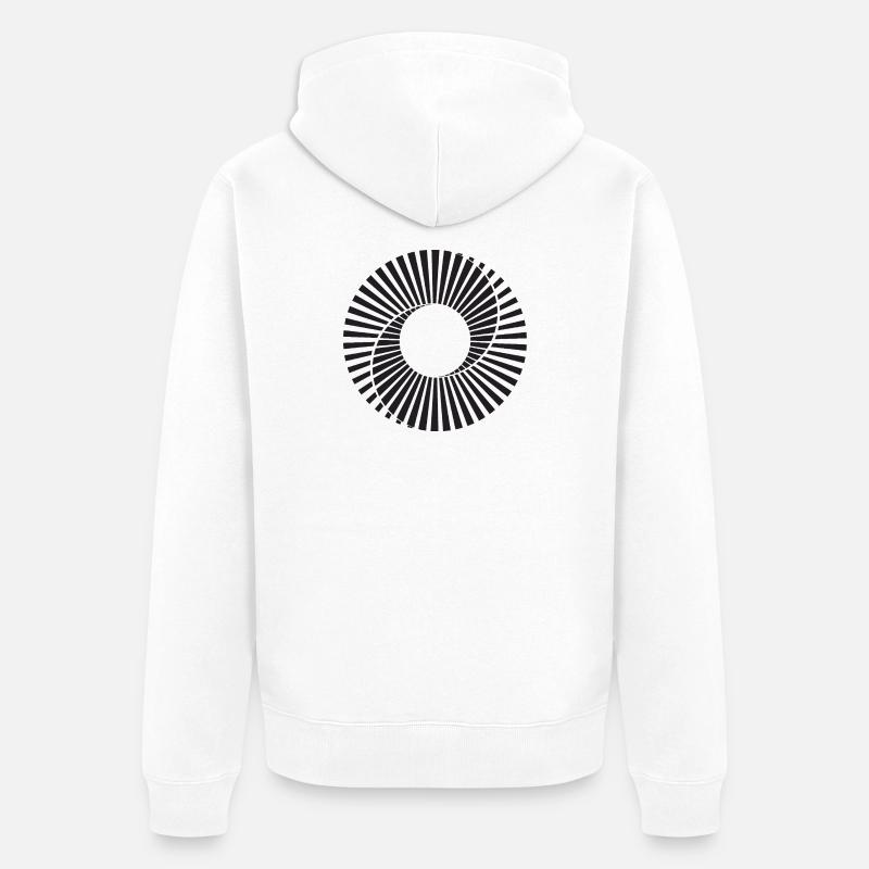 Scanimation-Spiraldesign - Unisex Premium Bio Zip Hoodie - Weiß