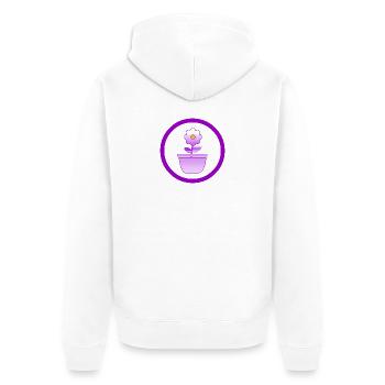 Fleur - Veste à capuche bio Premium Unisexe - blanc - Dos - Thijin (182cm)