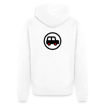 Voiture - Veste à capuche bio Premium Unisexe - blanc - Dos - Thijin (182cm)
