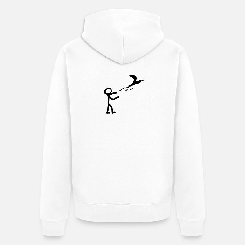 Lâche-le - Veste à capuche bio Premium Unisexe - blanc