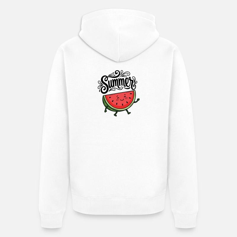 été - Veste à capuche bio Premium Unisexe - blanc