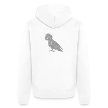cockatoo - Unisex Premium Organic Zip Hoodie - white - Back - Thijin (182cm)