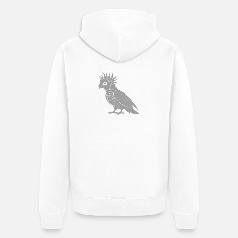 Kakadu - Unisex Premium Bio Zip Hoodie - Weiß