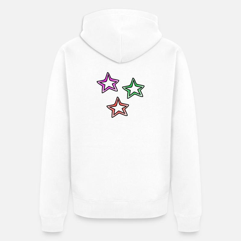Étoiles - Veste à capuche bio Premium Unisexe - blanc