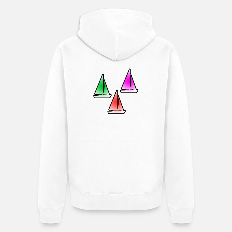 Voile - Veste à capuche bio Premium Unisexe - blanc
