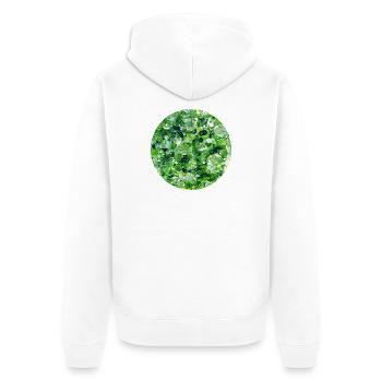 nature_oilpainting - Unisex Premium Bio Zip Hoodie - Weiß - Hinten - Thijin (182cm)