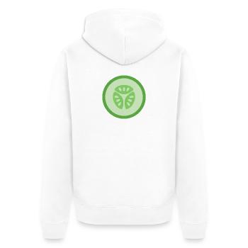 Cucumber Slice - Unisex Premium Organic Zip Hoodie - white - Back - Thijin (182cm)