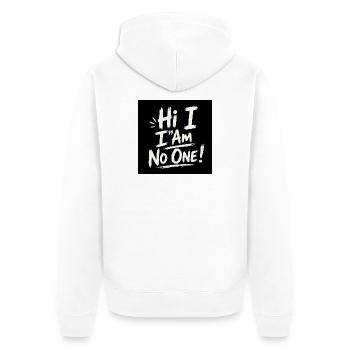 Salut, je ne suis personne - Veste à capuche bio Premium Unisexe - blanc - Dos - Thijin (182cm)