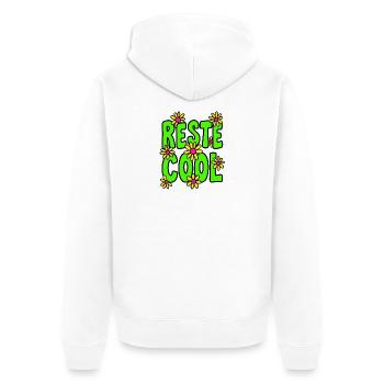 Tshirt Reste Cool Rétro 90s Marguerite - Veste à capuche bio Premium Unisexe - blanc - Dos - Thijin (182cm)