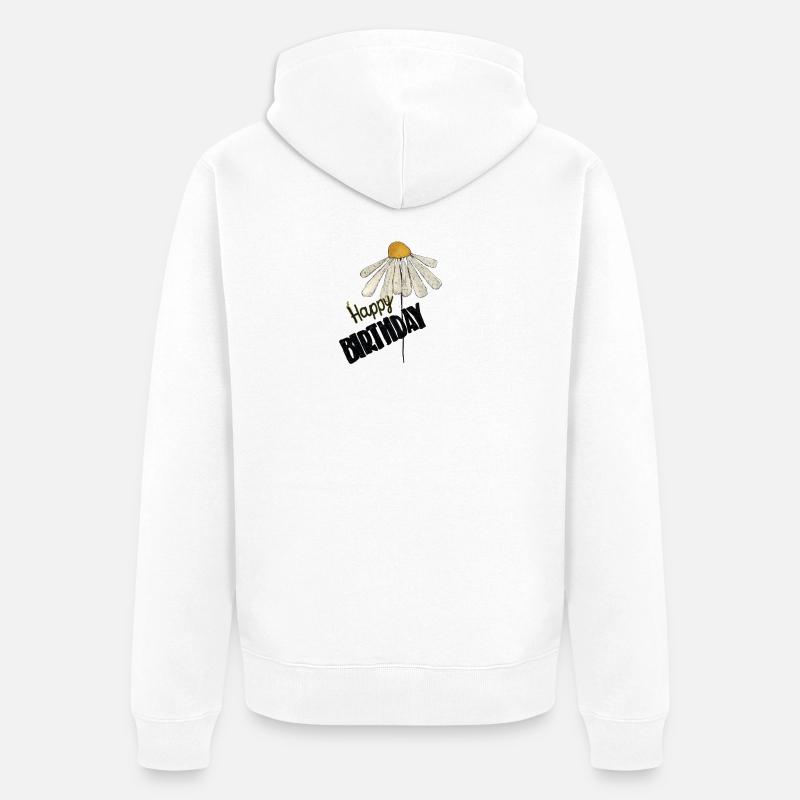 Anniversaire - Veste à capuche bio Premium Unisexe - blanc