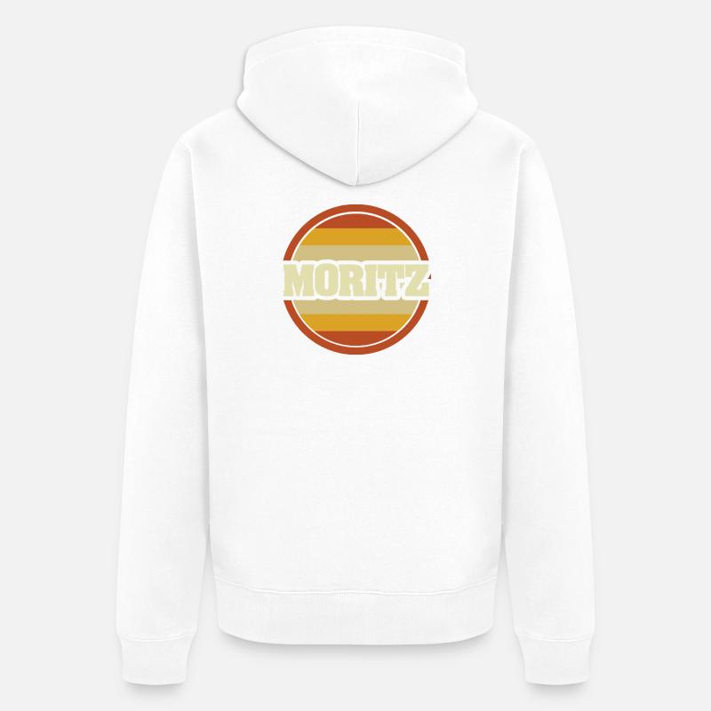 Cadeau pour Moritz - Veste à capuche bio Premium Unisexe - blanc