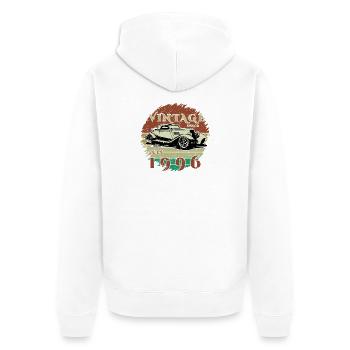 30e anniversaire - Classique - Millésime depuis 07/1996 - Veste à capuche bio Premium Unisexe - blanc - Dos - Thijin (182cm)