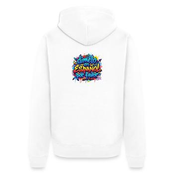 Espagnol Professeur d’espagnol Langue - Veste à capuche bio Premium Unisexe - blanc - Dos - Thijin (182cm)