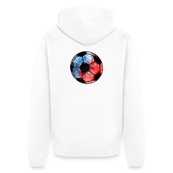 Fußball USA Design für Amerika Fans Aquarell-Stil - Unisex Premium Bio Zip Hoodie - Weiß - Hinten - Thijin (182cm)